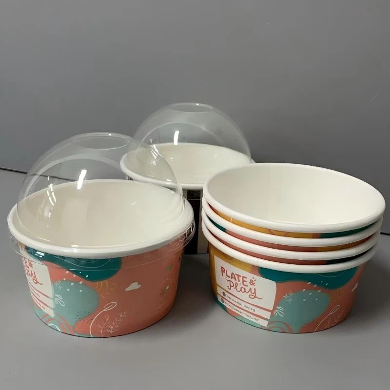 12oz Ice Cream Paper Tubs with Paper Lids